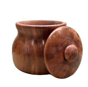 Set 1 Wooden Vacuum Cap Style Wood <b>Canister</b> Jar for <b>Sugar</b> Tea Condiments Storage Kitchen Elegant Kitchenware Accessories Cover - Product Image 1