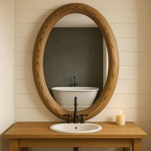 Miroir mural en bois artisanal au design unique pour la décoration intérieure, l'usage quotidien et le style intérieur, disponible au meilleur prix - Product Image 2