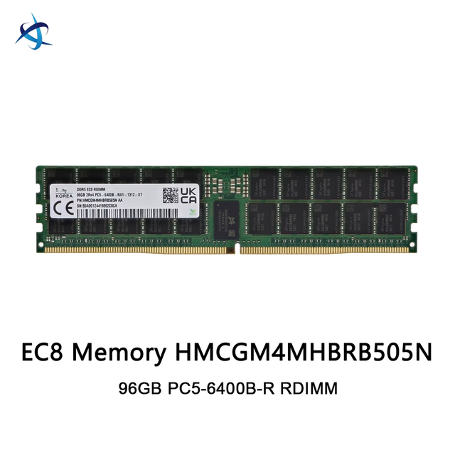 HMCGM4MHBRB505N 96GB DDR5 6400MHz RDIMM Dual Rank X4 ECC Server Memory Module for Enterprise Data Center HPC Cloud Deployment