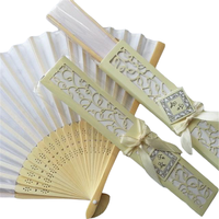 Éventail pliant en bambou écologique, personnalisé en tissu, petit format, pour femme, idéal pour les fêtes estivales - Grande Vente