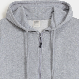 Sudadera con capucha con cremallera personalizada para hombre, talla real de EE. UU., algodón de rizo francés, mezcla de poliéster, serigrafía sólida bordada, Otoño, ODM - Product Image 5