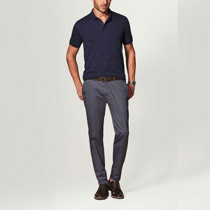 Polo de hombre bordado personalizado de algodón 100%, Piqué deportivo sólido a granel, ropa de trabajo promocional, Polo de diseño impreso barato - Product Image 2