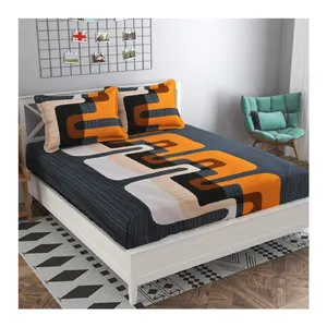Wholesale custom printed and size bed sheets and pillow cover set / 2022 Hot selling custom bed sheets