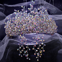 Ins Hot Bride Diadème Couronne Royal Reine Couronne Prom Fait À La Main De Mariage De Mariée Diadèmes Et Couronnes Pour Mariage Fille Anniversaire