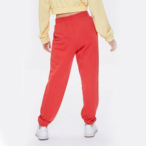 Joggers de cintura con cordón de lana rojo 300 GSM para mujer de calidad superior a la venta pantalones de chándal para mujer para ropa de invierno - Product Image 4