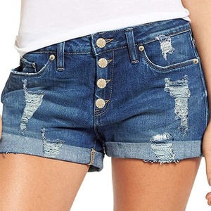 Pantalones cortos de mezclilla hasta la rodilla, ropa de calle alta holgada recta, pantalones cortos de mezclilla para hombre, pantalones cortos de mezclilla personalizados informales para hombre - Product Image 4