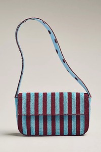 Bolso de Mano Bordado con Cuentas de Diseño, Bolso de Mano con Cuentas Hecho a Mano, Intrincado Motivo Floral Artesanal, Cuentas Pequeñas Cosidas a Mano - Product Image 6