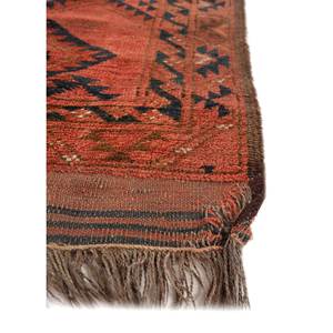 Alfombra Kilim de Lana Kiaan de Gran Tamaño, Anudada a Mano, con Patrón Geométrico Rojo Naranja para Entrada de Casa, Pasillo Rectangular -Paem-1184 9x12 - Product Image 4