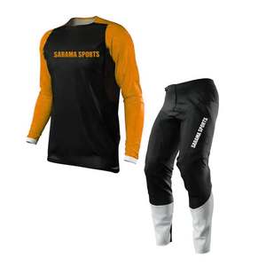 Trajes de equitación de Motocross, tejido de punto de poliéster, manga larga, Ajuste Recto, ropa deportiva de ciclismo todoterreno, ropa transpirable de secado rápido para hombres - Product Image 1