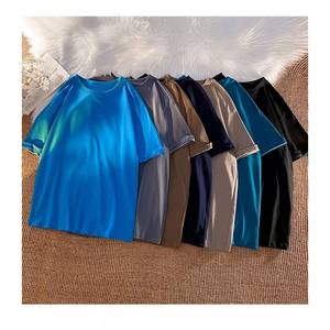 Tamaños de EE. UU. 100% de alta calidad 240 algodón GSM personalizado Casual cuello redondo Jersey de gran tamaño ropa de impresión camiseta para hombres - Product Image 2