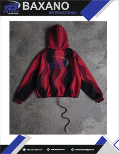 Sweat à capuche zippé court pour femme, personnalisé, en polaire polyester, coupe oversize, coupe-vent, streetwear hiver, style Y2K - Product Image 6