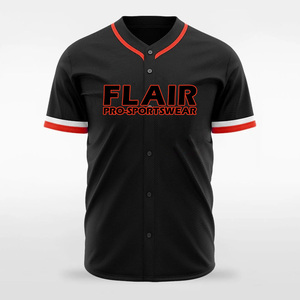 Maillots de baseball et de softball en polyester respirant personnalisables à col ras du cou avec motif imprimé sublimé - Product Image 3