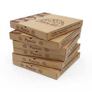 Caja de Pizza Corrugada Ecológica de Alta Calidad para Entrega de Pizza Caliente, Embalaje de Alimentos con Resistencia al Aceite y Apta para Microondas - Product Image 2