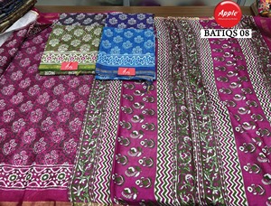 Saree en coton Batiq de style traditionnel exquis pour femmes, motifs de batik fabriqués à la main en coton de qualité supérieure - Product Image 4