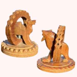 Porta Incienso de Madera India Natural y Duradero para Varillas de Agarbatti |   Quemador de Madera Hecho a Mano con Recolector de Cenizas para Meditación y Oración - Product Image 1