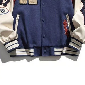 แจ็กเก็ตเลตเตอร์แมนกันลมสำหรับผู้ชายเสื้อผ้าแฟชั่นขายดีที่สุด - Product Image 4