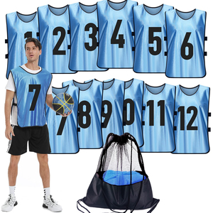 High Quality 100% Polyester <b>Training</b> Vest (12 Pack) Team Sports Pinnies Jerseys Adult Soccer <b>Bibs</b> Numbered Practice Breathable - Product Image 5