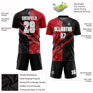Maillot de football imprimé par sublimation Logo et design personnalisés disponibles pour les équipes - Product Image 3