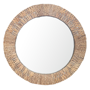 Vietrustic, nueva actualización, espejo colgante decorativo, espejo de ratán de bambú para decoración de sala de estar - Product Image 2