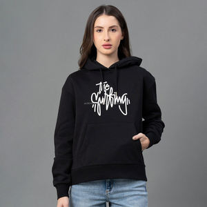 เสื้อฮู้ดสตรีไซส์ใหญ่ Fit2Fight สำหรับฤดูหนาว สไตล์สตรีทแวร์ พิมพ์ลาย DTF ผ้าหนา 400 กรัม โพลีเอสเตอร์/คอตตอน มีกระเป๋าจิงโจ้ - Product Image 2