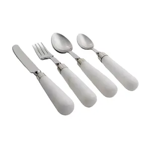 New Vintage Black Handle Metal Flatware Cutlery Set for Wedding Hotel Parties Table Top Food Serving 304 Grade Stainless Steel - Product Image 5
