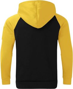 Custom Made Yellow & <b>Black</b> Sweatsuit Sets Premium Quality Unisex Tracksuit Sportswear for <b>Men</b> Jogging Tracksuits - Product Image 4