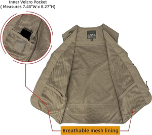 Chaleco de Caza Unisex de Invierno con Camuflaje, Multibolsillos, para Senderismo al Aire Libre, Impermeable, Cortavientos, Transpirable, con Malla y Estampado - Product Image 3