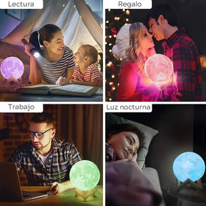 Moon Bluetooth Touch Lamp <b>Speaker</b> - Assorted Colors - Product Image 6