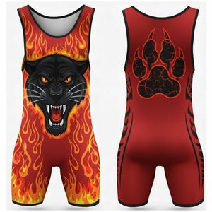 Meilleure vente en gros de vêtements de sport, justaucorps de lutte, logo personnalisé, polyester + élasthanne, fermeture à pression, couleurs personnalisées, haute qualité - Product Image 4