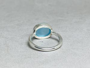 Diseñador de moda Aguamarina Calcedonia 925 Anillos de plata esterlina Popular Joyería de piedras preciosas al por mayor con piedra de perla - Product Image 5