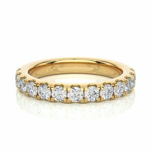 Anillo de Media Eternidad con Diamantes Redondos en Engaste de Puntas para Mujer - Product Image 2