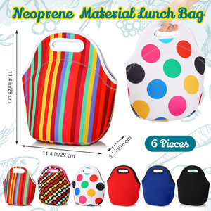 Sac à déjeuner isotherme en néoprène, sac fourre-tout réutilisable avec fermeture éclair pour les voyages en plein air, les pique-niques, le bureau - Product Image 6
