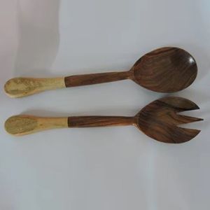 Juego de servidor de ensalada de madera y resina SCI hecho a mano de la mejor calidad al por mayor de 2 piezas fabricante indio nuevo producto - Product Image 6