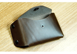 ALW Personnalisable Usine-Véritable Mini Bouton Crédit ID Haute Qualité Fait Main Slim Vintage Crazy Horse Cuir Classique Minimaliste - Product Image 4