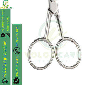 Tijeras de pelo de nariz curvadas y redondeadas de primera calidad para hombres, Juego de 2 piezas, tijeras de manicura para cutículas de uñas, Kit de tijeras para bigote de barba - Product Image 5