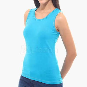 Camiseta sin mangas transpirable y cómoda para mujer, camiseta sin mangas de tela elástica para mujer, para viajes de fitness o uso doméstico - Product Image 1
