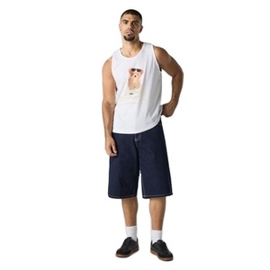 Débardeur de gymnastique pour hommes respirant 100% coton Spandex Slim Fit OEM Logo personnalisé Marque privée Support DTG Impression Usine ODM En vrac - Product Image 3