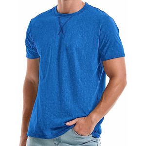 100% algodón liso Slim Fit hombres camiseta peso pesado personalizado 3D Logo hombres Puff estampado camiseta al por mayor para hombres - Product Image 1