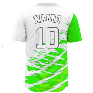 เสื้อเบสบอลเยาวชนปักลายตามสั่ง เสื้อเบสบอลแบบซับลิเมชั่น เสื้อซอฟต์บอลตาข่ายติดกระดุม - Product Image 4