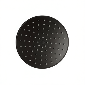 Pommeau de douche rond en acier noir mat de 20 cm, accessoires pour salle de bain et toilettes - Product Image 3