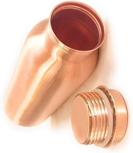 Botella de Agua 100% Cobre Puro Hecha en India, Martillada/Lisa, Ecológica, a Prueba de Fugas, para Fiestas, Ayurveda, Muestra Gratuita, Saniya - Product Image 3