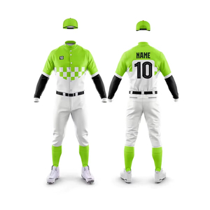 Good Quality New Design Customizable Baseball Uniform Set Short Sleeve Mandarin <b>Collar</b> Team Wear Plus Size Moisture-Wicking - Product Image 5