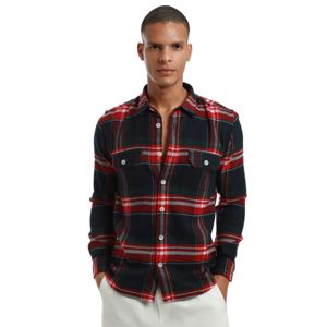 Chemise à carreaux vert olive pour hommes Design élégant en coton brossé avec coupe régulière et construction durable pour toutes les occasions - Product Image 2