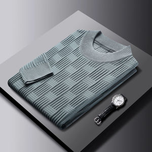 Prix de gros Pulls pour hommes en tricot uni à col rond de qualité supérieure OEM Motif unique Tricoté Pulls pour hommes - Product Image 4