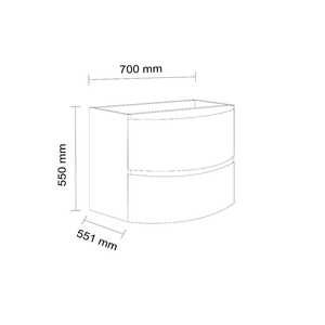 Meuble de salle de bain suspendu au mur Koricini de 70 cm de design italien avec lavabo vert sauge, mobilier de salle de bain de luxe de Las Vegas - Product Image 6
