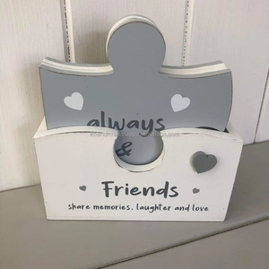 New Arrival Customised Bohemian Jigsaw Words Wooden Coaster Set Unique Table Topper <b>Mats</b> Pads for Home <b>Christmas</b> Customisable - Product Image 1