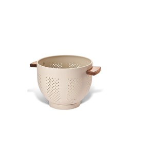 Poignée ergonomique design passoire en métal qui assure une prise confortable tout en soulevant des lots lourds de nourriture pour l'égouttage - Product Image 5