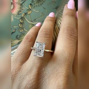 Vente flash : Bague en diamant de laboratoire taille radiant de 2,00 carats, VVS2, couleur F, pour fiançailles, achat en gros, prix d'usine - Product Image 6