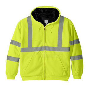 Venta al por mayor de alta visibilidad 100% tejido de poliéster construcción de alta visibilidad Hi Vis Hoodie mejor precio chaleco de seguridad de alta visibilidad Hi Vis Hoodie - Product Image 1