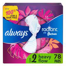 Para Always Maxi Tamaño 4 Almohadillas sin perfume durante la noche sin alas 28 CT Característica transpirable - Product Image 5